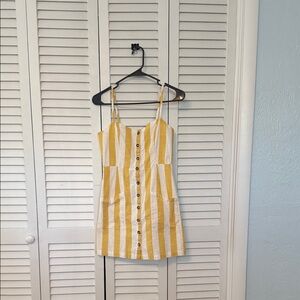 Forever 21 Mustard and White Checkered Mini Dress